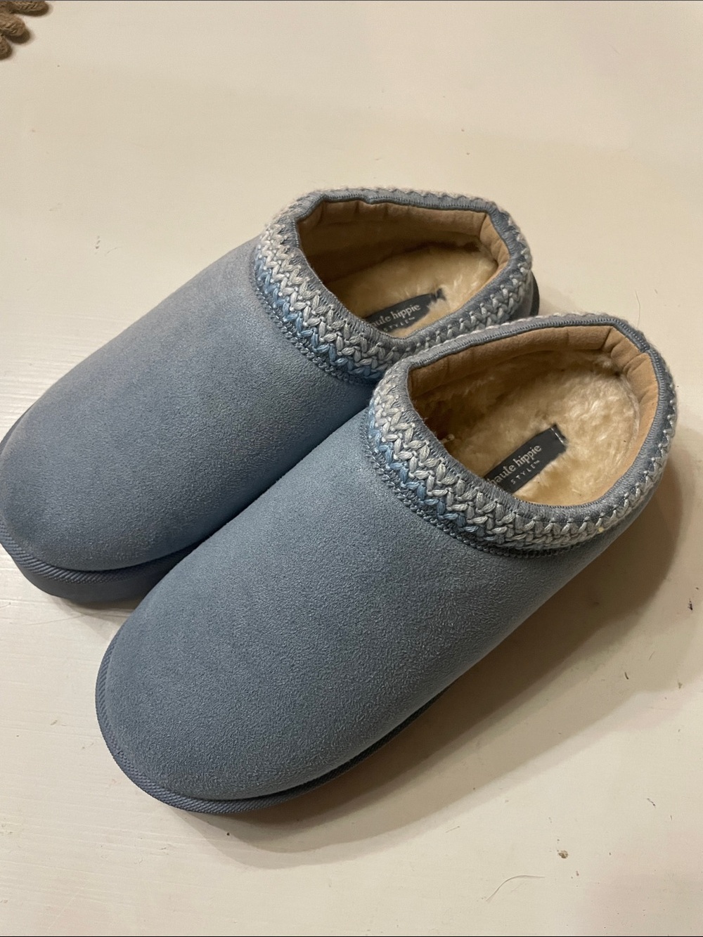 Haute Hippie Tasman blue slipper shoes size 7
